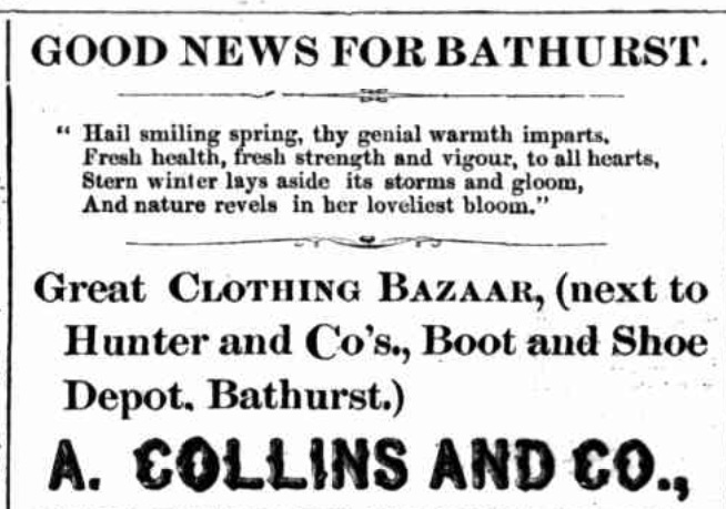 RESEARCH REQUEST - COLLINS & Co Bathurst